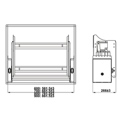 Phụ kiện rổ nâng hạ Hafele ORIA 504.76.815 | Sơn phủ Nano (700mm)