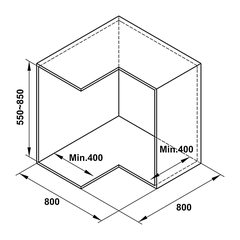 Bộ rổ góc xoay 270 độ Hafele Mezzo 548.37.011 - Inox 304