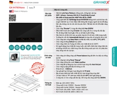 Bếp từ Grandx GX IH785Nano Series 7 Malaysia - Kính Nano