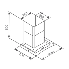 Máy Hút Mùi Kính Cong Canzy CZ-3770Q nhập khẩu Malaysia