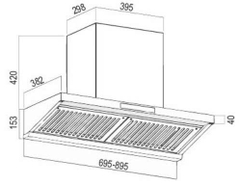 Máy Hút Mùi Bauer BC 90BTC SLUX - Tự làm sạch - 1600m3/h