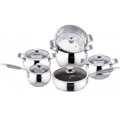 Bộ nồi inox AN06V Arber 6 món inox 304 kèm xửng hấp