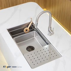 Chậu rửa bát Kluger KG8644FS Plus – Inox POSCO 304, LINEN chống xước