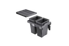 Thùng rác đôi âm tủ GrandX XW.D40-1 36L cánh kéo