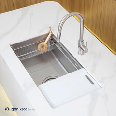 Chậu rửa bát Kluger KG8644FS Plus – Inox POSCO 304, LINEN chống xước