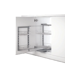 Rổ tủ đồ khô Hafele DOLCE 548.65.006 | 2 Tầng Inox 304 Cánh Mở Xoay