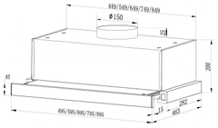 Máy hút mùi Arber AB700KC - Âm tủ 700