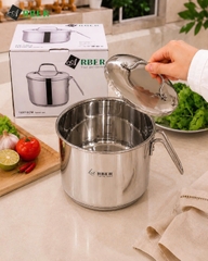 Nồi Nấu Mì Arber AN-01CA Inox 3 Đáy Có Miệng Rót