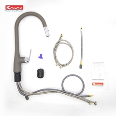 Vòi rửa bát dây rút Konox Curva Grey