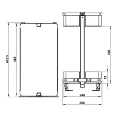 Rổ gia vị Hafele Utensio Plus H2 545.14.324 | Màu Than Chì (Tủ 400mm)