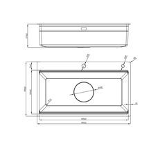 Chậu rửa bát 1 hố Nobinox LIRA NJ564D - Bề mặt Linen, Size 860mm