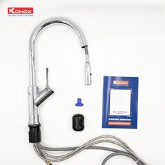 Vòi rửa bát dây rút Konox Ponte Chrome
