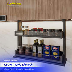 Giá Gia Vị Điện Rổ Vách Kính Eurogold ESL8860