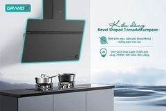 Hút mùi kính vát GrandX GX H90S86G - Luxury - 900mm - BLDC 110W, 1200m³/h