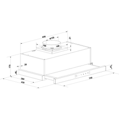 Máy hút mùi âm tủ Hafele HC-H7032TB - 538.86.098