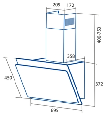 Máy Hút Mùi Bauer BCV70MSI - Vẫy tay Smart