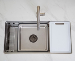 Chậu rửa bát Kluger KG8644FS Plus – Inox POSCO 304, LINEN chống xước