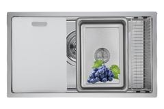 Chậu rửa bát GrandX GX7845V Volcano - Inox 304 Chống Xước 780mm