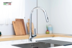 Vòi rửa bát dây rút Nobinox Loft NX533