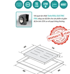Bếp từ Grandx GX IH838Pro Series 8 Malaysia | Kính Euro Platinum