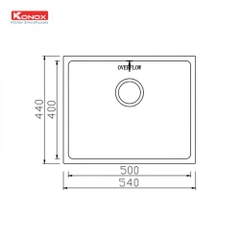 Chậu rửa bát Undermount Sink Cube 5444SU inox 304 cao cấp