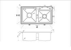 Chậu rửa bát Nobinox Lumia NJ513B - PVD Đen, Inox 304 Posco