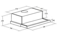 Máy Hút Mùi Âm Tủ KAFF KF-TL1007B
