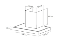 Máy hút mùi chữ T Canzy CZ-H345CT