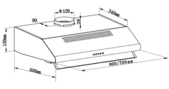 Máy Hút Mùi Binova BI-230-B-07 - dạng cổ điển