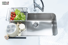 Chậu rửa bát 1 hố Nobinox PURA NT622U - Thiết kế tối giản, Lòng sâu 23cm