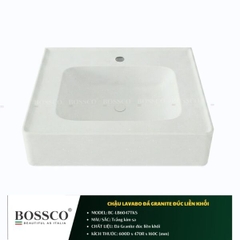 Chậu Lavabo Đá Granite Đúc Liền Khối BOSSCO BC-LB6047TKS
