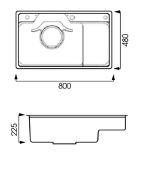 Chậu rửa bát 1 hố Nobinox HIGON NH905 - Thiết kế Nhật Bản có bàn chờ