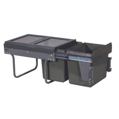 Thùng rác âm tủ Viola 503.39.631 - 2 ngăn 30L - Giảm chấn