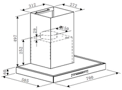 Máy hút mùi gắn tường Hafele HC-W705B - 533.87.377