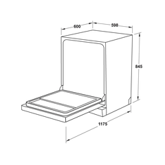 Máy rửa chén Hafele HDW-F60EB (538.21.310) - Series 600 - 14 Bộ