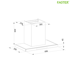 Máy hút mùi Faster FST 700LCD Pro