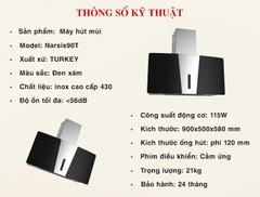 Máy hút mùi Chefs EH-Narsis90T – Nhập khẩu Thổ Nhĩ Kỳ