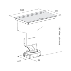 Bếp từ kết hợp máy hút mùi Malloca HIH-904 SLIM nhập khẩu Ý