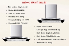 Máy hút mùi kính cong Chef's EH-R506E7G