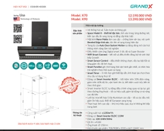 Máy hút mùi GrandX Model X/90 - Wifi connect Smart