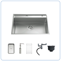 Chậu rửa bát Nobinox LUMIA NJ557 - Inox 304 POSCO, 1 Hố Cao Cấp