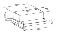 Máy hút mùi Canzy CZ D700B - Âm tủ 700mm