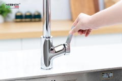 Vòi rửa bát dây rút Nobinox Loft NX533