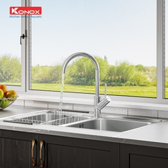 Vòi rửa bát Konox Modo Chrome - Vòm cao sang trọng