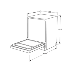 Máy rửa chén âm tủ Hafele HDW-FI60AB (538.21.330) - Series 600 - 14 Bộ