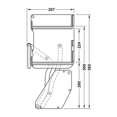 Rổ nâng hạ Utensio Plus H2 Khay đôi 504.68.375 | 2 tầng màu Than chì (700mm)