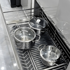 Giá xoong nồi nan Oval SUS304 GrandX XP.70M cho tủ bếp dưới