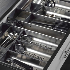 Khay chia thìa nĩa inox GrandX XT.S280-1 SUS304 cao cấp xước mờ