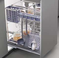 Giá đựng chai lọ gia vị dao thớt nan dẹt GrandX XK.40S2