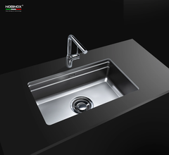 Chậu rửa bát 1 hố Nobinox LIRA NJ562D - Bề mặt Linen chống xước